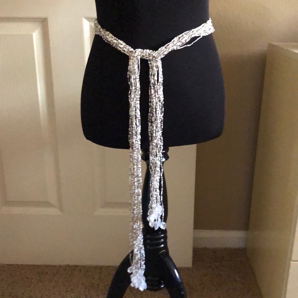 Beaded sash belt